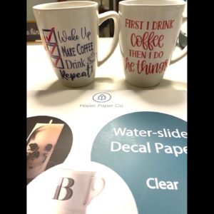 How to Make WATERSLIDE decal vinyl using Cricut Print then Cut. Water Slide tumblers and mugs