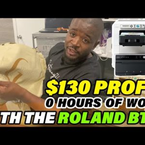 $130 Profit For 0 min Of Work Using My Craft DTG Machine (How To Scale With The Roland BT-12)