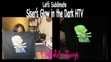 Sublimating on Siser Glow in the Dark Heat Transfer Vinyl HTV - T-shirt Sublimation