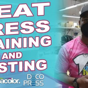 How To Train A Heat Press Operator and Heat Press Test Garments With Maria From DecoPress