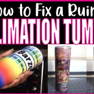 How to fix a messed up (ruined) Sublimated Skinny Tumbler with Convection Oven and Sublimation.