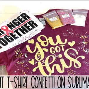 How to Make Screen Print Confetti Shirts | Sublimation and HTV | TikTok Trend