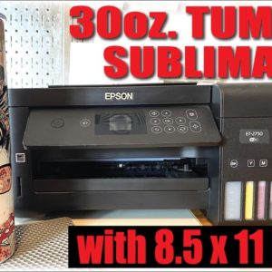 HOW TO SUBLIMATE 30oz TUMBLER WITHOUT WIDE FORMAT PRINTER | FULL WRAP | ALL OVER SUBLIMATION