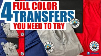 4 Unique Full Color Transfers for T-Shirt Printing & More