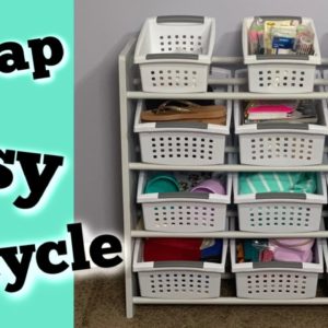 DIY Upcycled Toy Organizer | Craft Room Organization Ideas