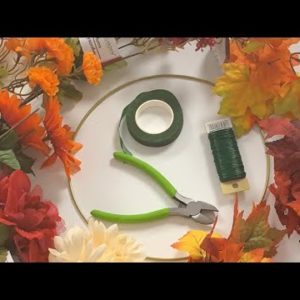 How to Make a DIY Floral Hoop Wreath with Dollar Tree Flowers | Fall  Wedding Craft