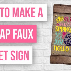 ❤️ How to Make a Burlap Faux Pallet Sign