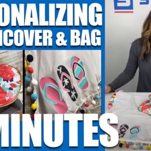 Easily Personalize a DIY Swimsuit Cover Up & Clutch Bag with HTV