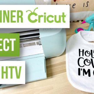 👶 Beginner Cricut Project With HTV | HTV on Baby Clothes