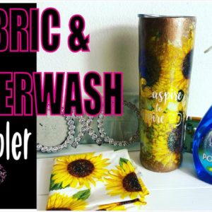 FABRIC WRAPPED & DAWN POWERWASH & EPOXY TUMBLER TUTORIAL | CRICUT JOY | DIY