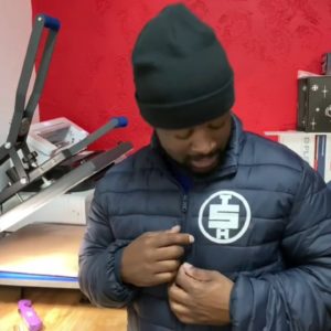 How To Apply Puff Heat Transfer Vinyl To A Jacket. (EconoTransfer Puff Heat Transfer Vinyl)