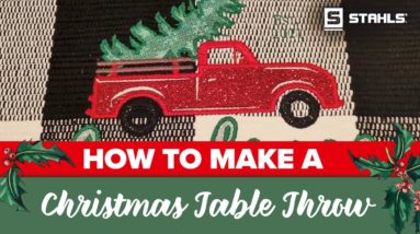 How Create a Christmas Table Throw with Stahl's Rip Away Applique