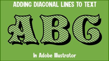 How to Add Diagonal Line Patterns To Letters in Adobe Illustrator