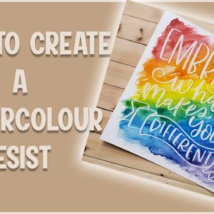 How to Create a Watercolor Resist with Vinyl