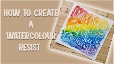 How to Create a Watercolor Resist with Vinyl