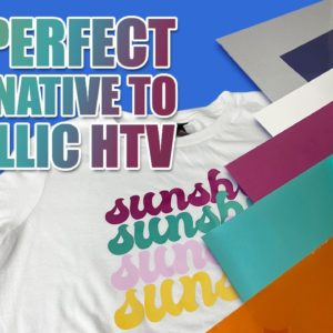 How to Get a Metallic Finish WITHOUT Metallic HTV | 4 Color Graphic Tee