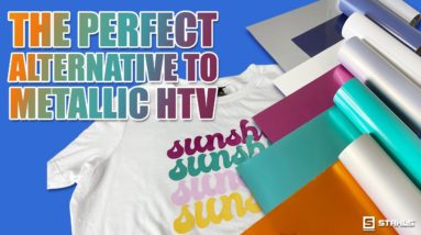 How to Get a Metallic Finish WITHOUT Metallic HTV | 4 Color Graphic Tee