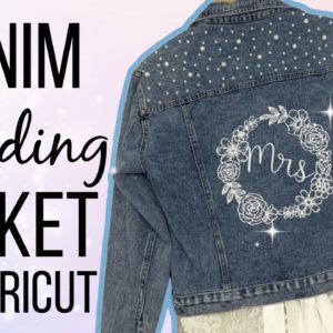 How to Make DIY Denim Wedding Jacket with Cricut | DIY Bride