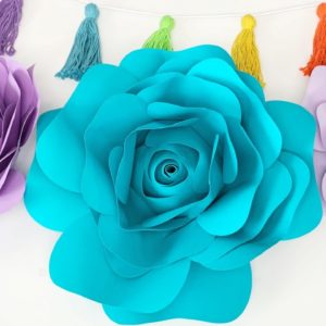 How to Make DIY Giant Paper Rose Tutorial with Cricut