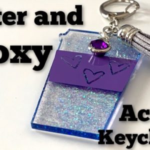 How to Make Glitter and Epoxy Keychains Blank Tutorial