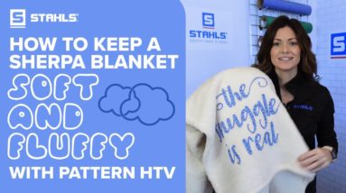 How to Use Patterned HTV to Heat Press a Sherpa Blanket