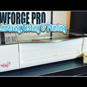 Glowforge Pro Unboxing, Setup & Test | First Print | Step-by-Step for Beginners | 3D Laser Printer