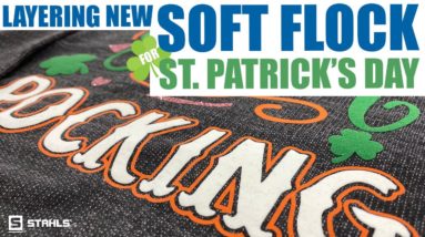 Layering New Soft Flock HTV on Saint Paddy's Day T-Shirt