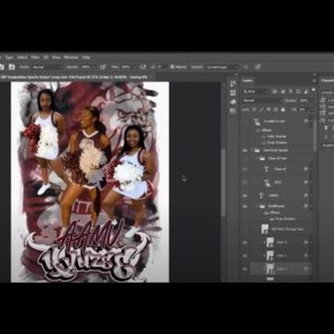 LIVE 1-on-1 Session Photoshop Mentor Tutorial Sublimation Design Cheer Tie Dye