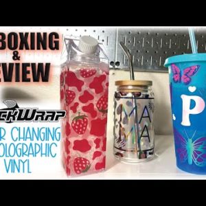 TeckWrap Craft Unboxing & Review | Full Wrap Tumblers with  Color Changing and Holographic Vinyl