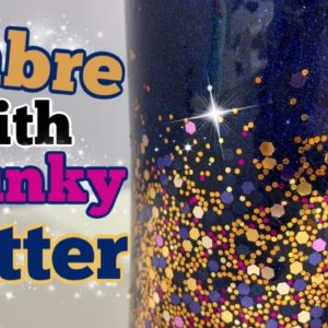 How to Ombre Fine and Chunky Glitter Tumbler |  DIY Epoxy Tumbler Series Start to Finish | Episode 3