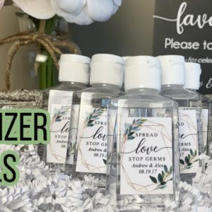 How To Make Personalized Hand Sanitizer Labels | DIY Wedding Favors for Cheap