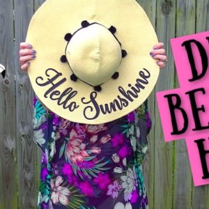 How to Personalize a Straw Sun Hat with Cricut | Easy DIY Honeymoon Beach Hat