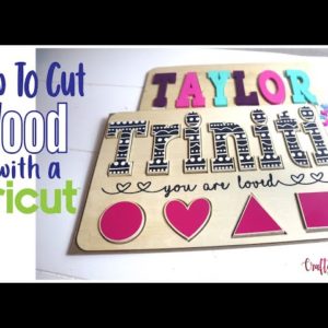 Cricut DIY - Cut Wood Letters | How to Make a Wooden Name Puzzle with Basswood | Offset & Inset