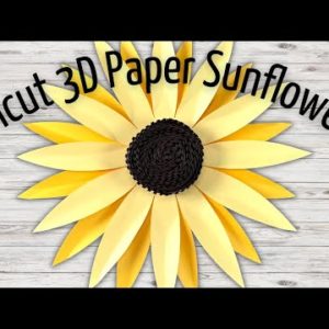 Use your Cricut to make a 3D paper sunflower 🌻 Cricut Design Space Paper Flower Tutorial