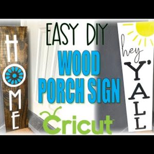 HOW TO MAKE A WOOD PORCH WELCOME SIGN WITH CRICUT | SPRUCE UP YOUR SPRING | BEGINNER FRIENDLY