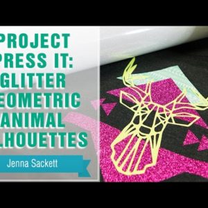 Project Press It: Printing 3-Color Glitter Geometric Animal Silhouettes