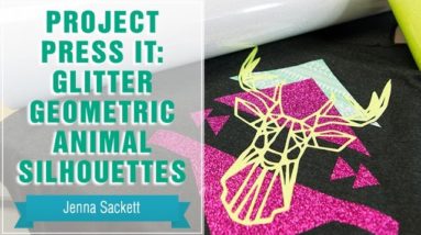 Project Press It: Printing 3-Color Glitter Geometric Animal Silhouettes