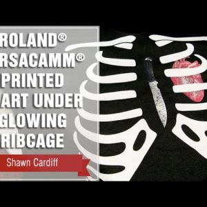 Project Press It: Roland® VersaCAMM® Printed Heart Under Glowing Ribcage