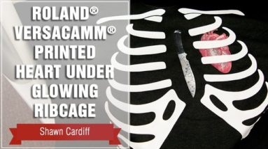 Project Press It: Roland® VersaCAMM® Printed Heart Under Glowing Ribcage