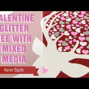 Project Press It: Valentine Glitter Tee with Mixed Media