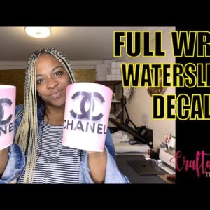 How to Make Full Wrap Waterslide Decals for a Ceramic Mug | Water Slide on Dollar Tree Mug