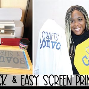 How to Screen Print | Amazon Speedball Printing Kit | Cricut Vinyl Stencil | FOR BEGINNERS | DIY