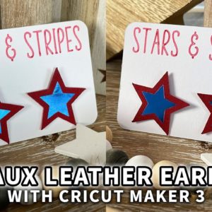 How to Make Stud Earrings with a Cricut Maker 3 | DIY Faux Leather Earrings