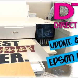 EPSON ET-8550 PRINTER DIRECT TO FILM UPDATE PT. 1 | HOW TO PRINT A SHIRT | DTF REVIEW