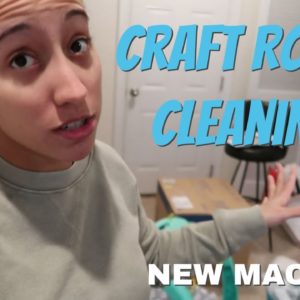 CLEANING MY CRAFT ROOM! Making Space for NEW Embroidery Machine! Cleaning Motivation! Etsy Seller