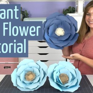 EASY Giant Paper Flowers Tutorial | How to Make Paper Flower Tutorial