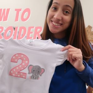 HOW TO EMBROIDER: Embroidering an Applique on a Shirt! Embroidery Business, Etsy Seller!