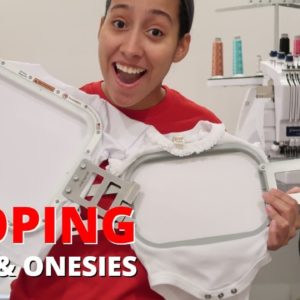 HOW TO HOOP ONESIES & T-SHIRTS FOR EMBROIDERY! How I place stablizer! Etsy Seller