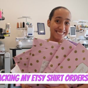 HOW I PACKAGE MY ETSY SHOP SHIRT ORDERS!  Packaging Supplies I Use For My Custom Shirt Business!