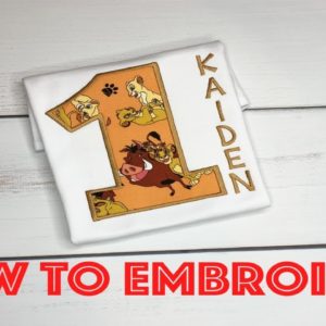 How To Embroider: Applique Number Shirt Tutorial Step by Step